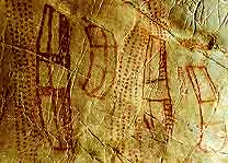 Geometrische Zeichen aus der Höhle von Castillo