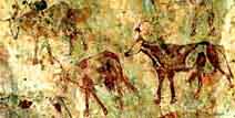 Rinderherde, Felsenbild, Tassili N' Ajjer, S&uuml;d-Algerien